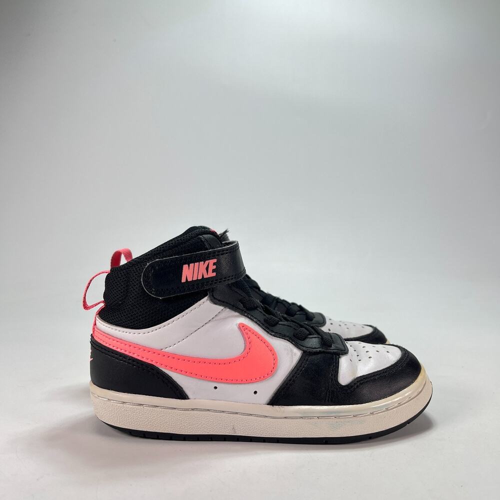 Nike Court Borough Mid 2 Black Sunset Pulse Casual Shoes CD7783-005 Kids Sz 12C